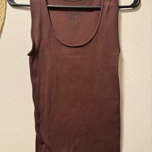 Y2K Lipstick  Chocolate Brown Tank Top